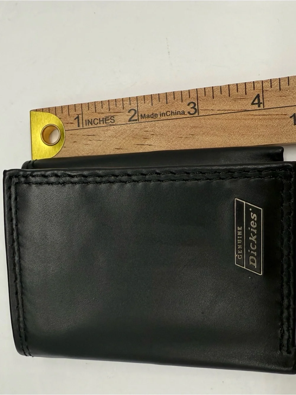 Dickies Black Leather Trifold Wallet